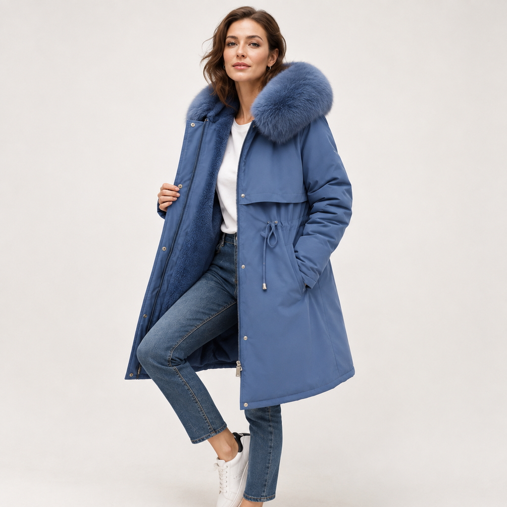 Camille Moreau | Luxe Fur-Trimmed Winter Parka