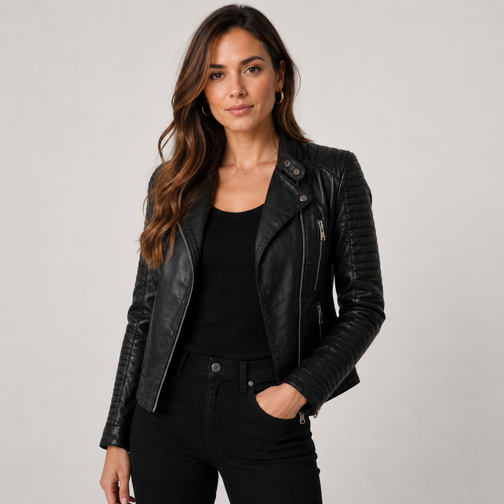 Valentina Romano | Luxe Quilted Leather Biker Jacket