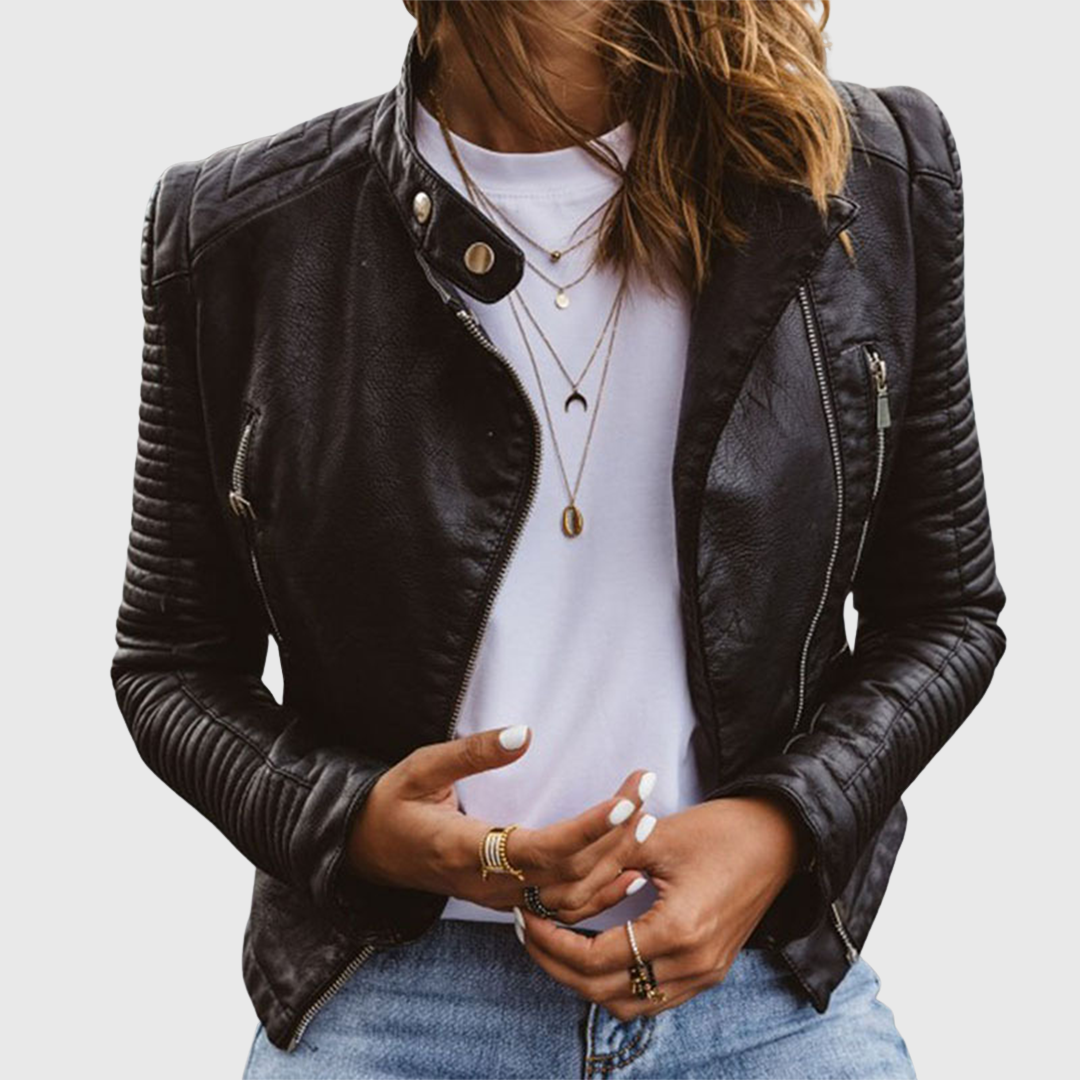 Valentina Romano | Luxe Quilted Leather Biker Jacket