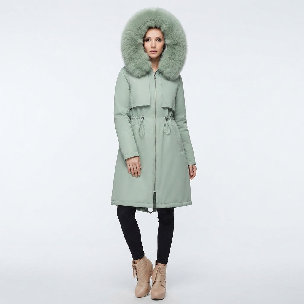 Camille Moreau | Luxe Fur-Trimmed Winter Parka