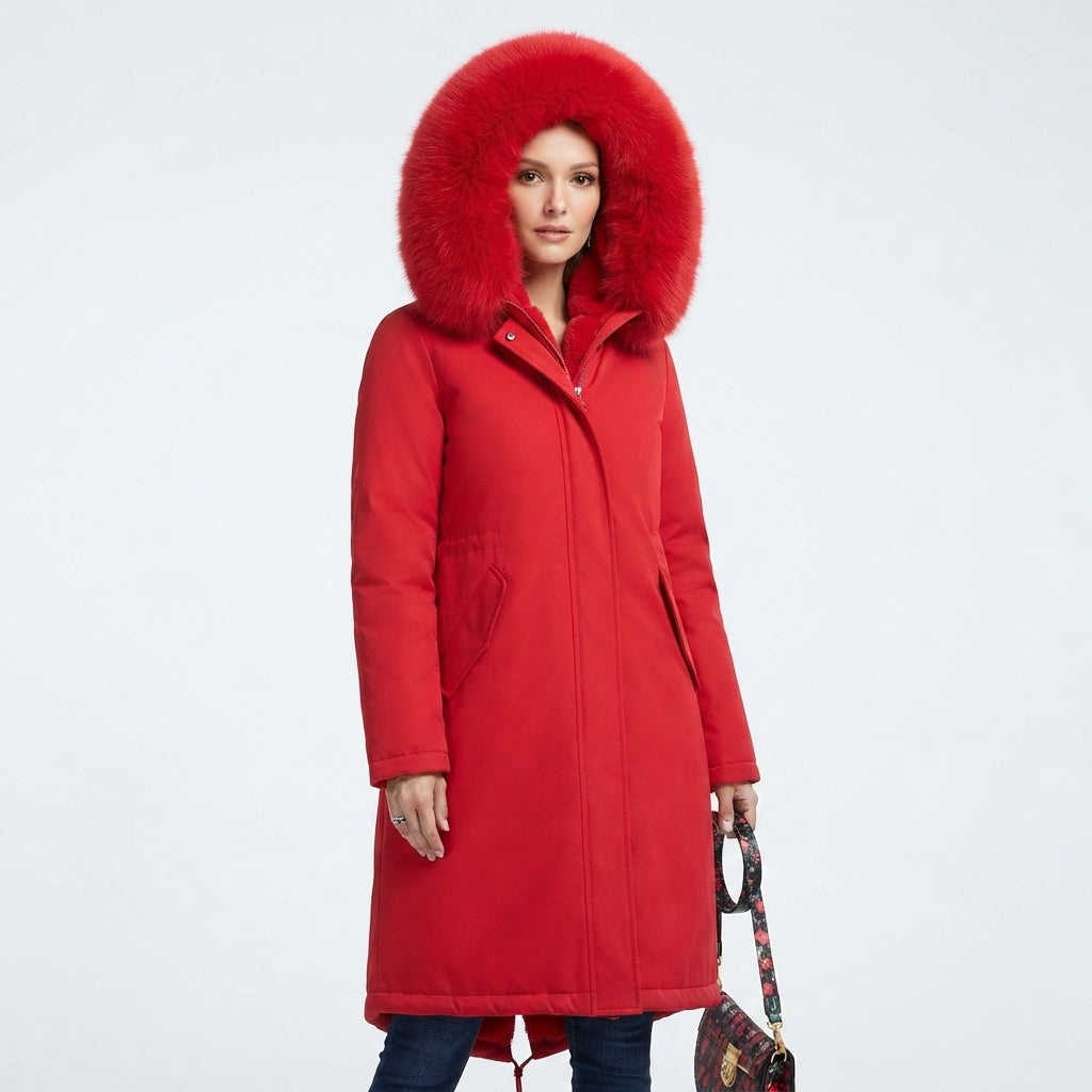 Camille Moreau | Luxe Fur-Trimmed Winter Parka