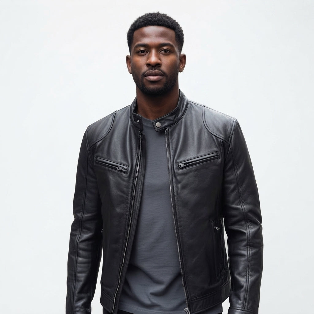 Matteo Bellini | Luxe Leather Biker Jacket