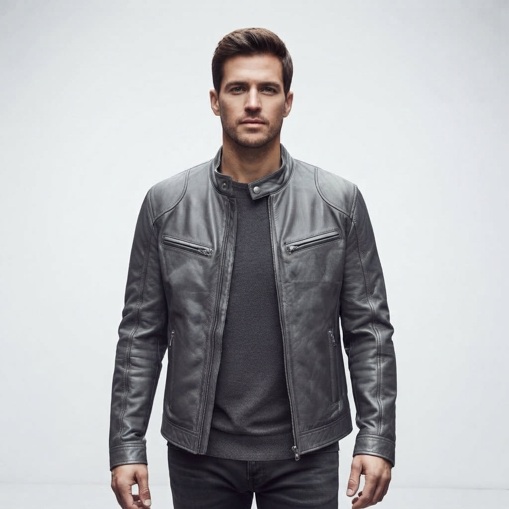 Matteo Bellini | Luxe Leather Biker Jacket