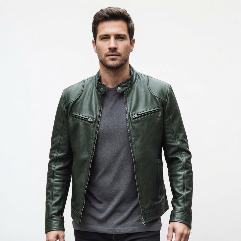 Matteo Bellini | Luxe Leather Biker Jacket