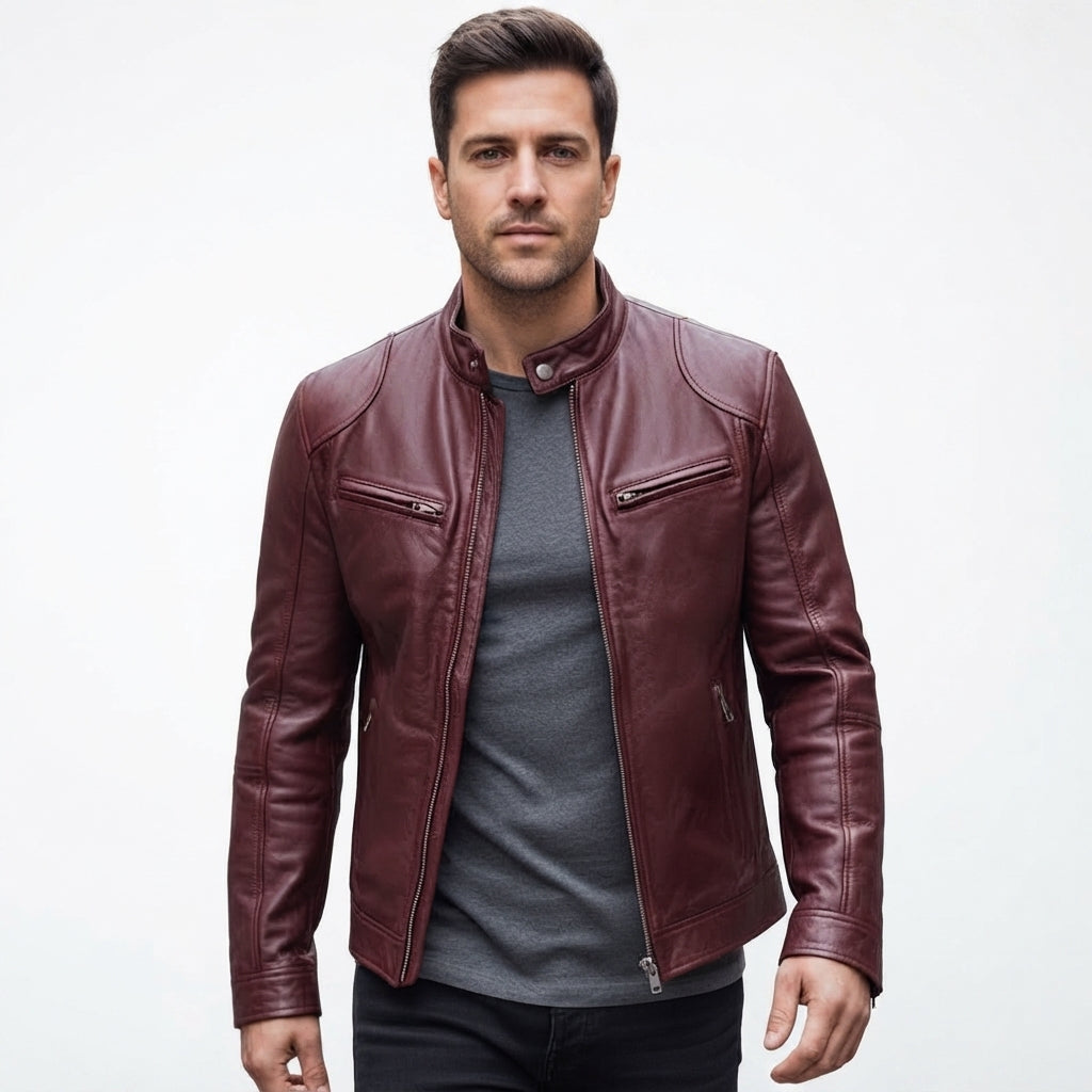 Matteo Bellini | Luxe Leather Biker Jacket